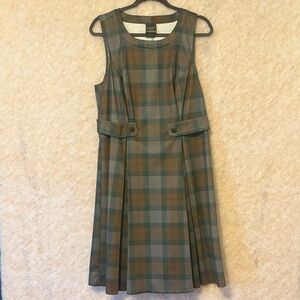 Torrid Plaid Midi Dress - Blue and Brown